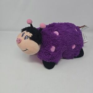 LARGE 18" Pillow Pets Ladybug Purple Pink Plush Toy